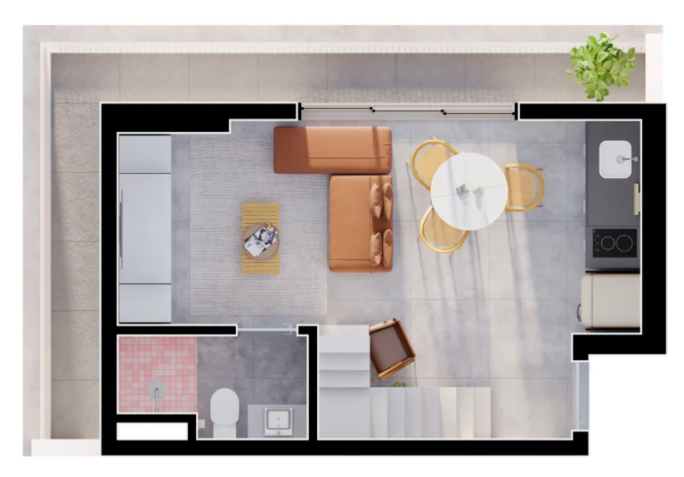 [PLANTA] - LOFT ESQUINA (INFERIOR)