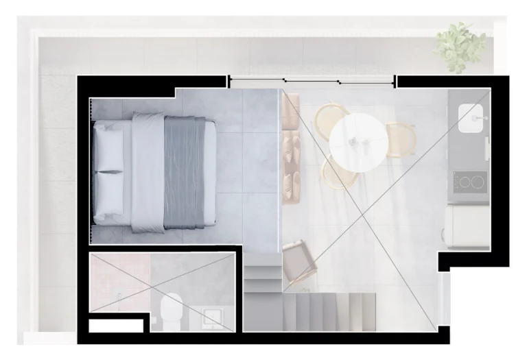 [PLANTA] - LOFT ESQUINA (SUPERIOR)